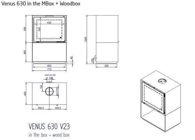 Estufa de leña Venus in the Box 630 - Imagen 5