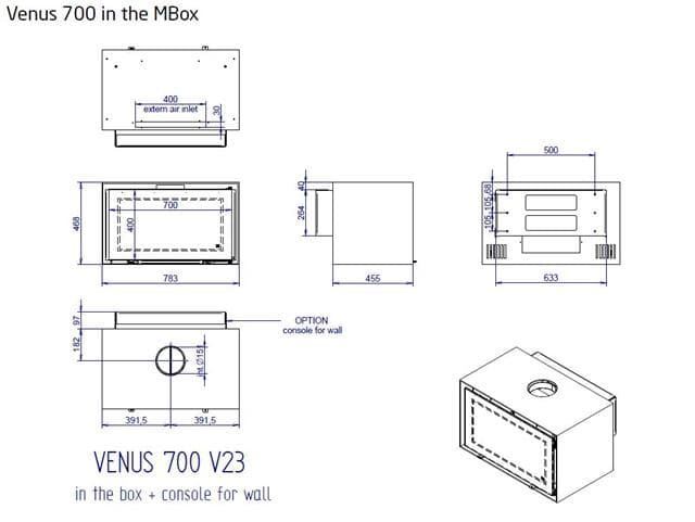 Estufa de leña Venus in the Box 700 - Imagen 7