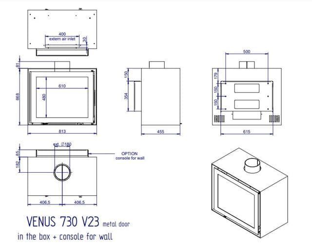 Estufa de leña Venus in the Box 730 - Imagen 5