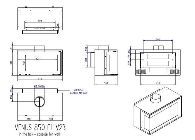 Estufa de leña Venus in the Box 850 - esquinera - Imagen 3