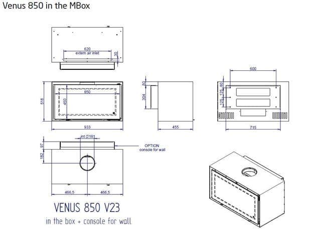 Estufa de leña Venus in the Box 850 - Imagen 6