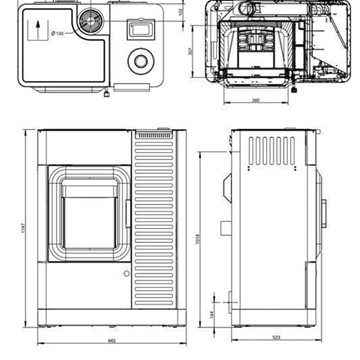 Estufa de leña y pellet Mo Duo Cook - Imagen 2