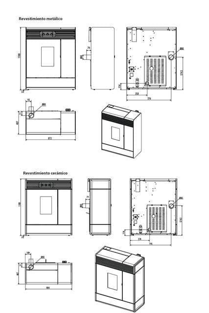 Estufa de pellet Aki Hydromatic 18kW M2+ - Imagen 8