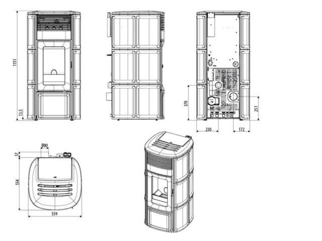 Estufa de pellet Club Hydro Matic 18 R - Imagen 9