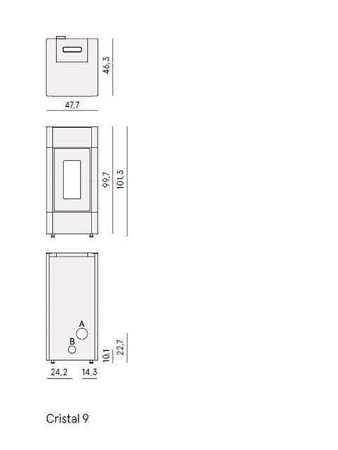 Estufa de pellet Cristal 9 - Imagen 4