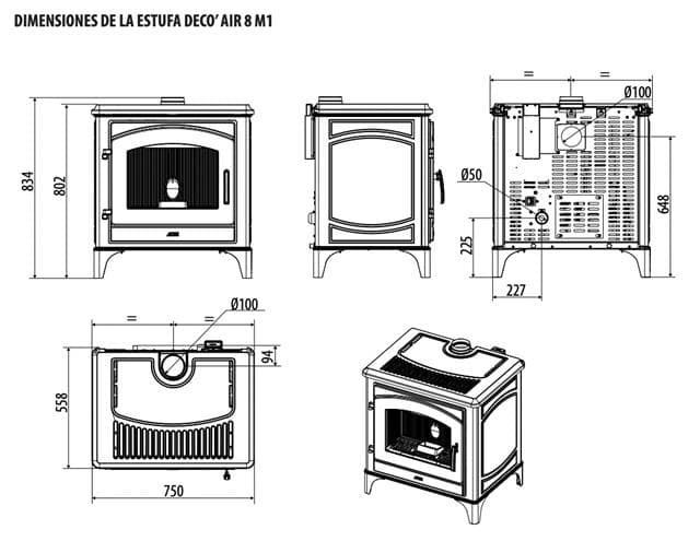 Estufa de pellet Deco Air 8 M1+ 2022 - Imagen 3