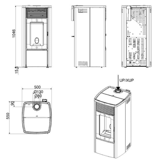 Estufa de pellet Ego Air Matic 8 CORE UPXUP - Imagen 5