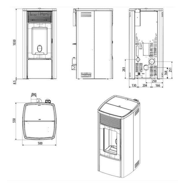 Estufa de pellet Ego Comfort Air 10kW M2+ - Imagen 6