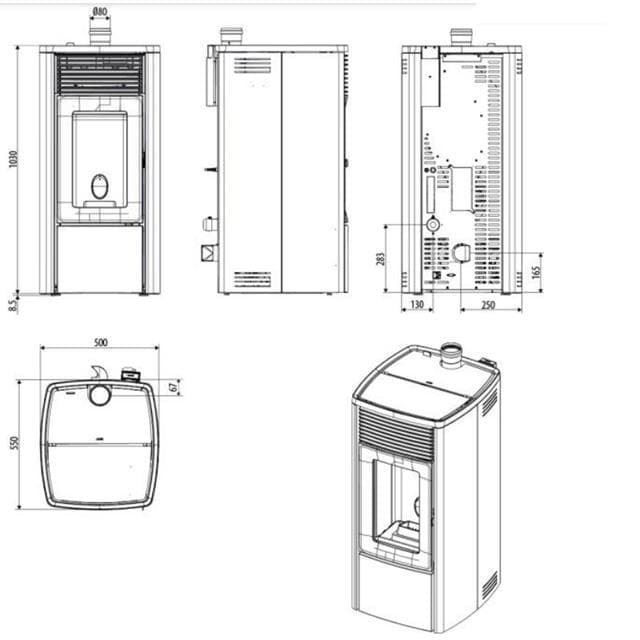 Estufa de pellet Ego Comfort Air 10kW UP M2+ - Imagen 7