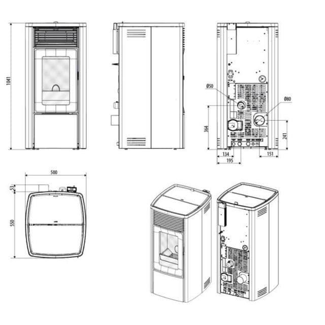 Estufa de pellet Ego Hydromatic 12kW M2+ - Imagen 6