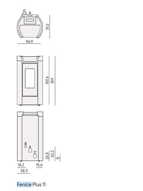 Estufa de pellet Fenice 11kW Plus - Imagen 4