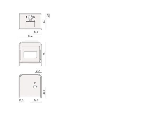 Estufa de pellet Frame3 UP 9kW - Imagen 3