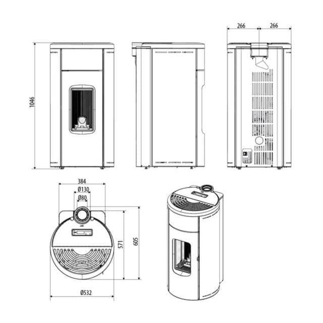 Estufa de pellet Hera Air 8 XUP S1 - Imagen 3