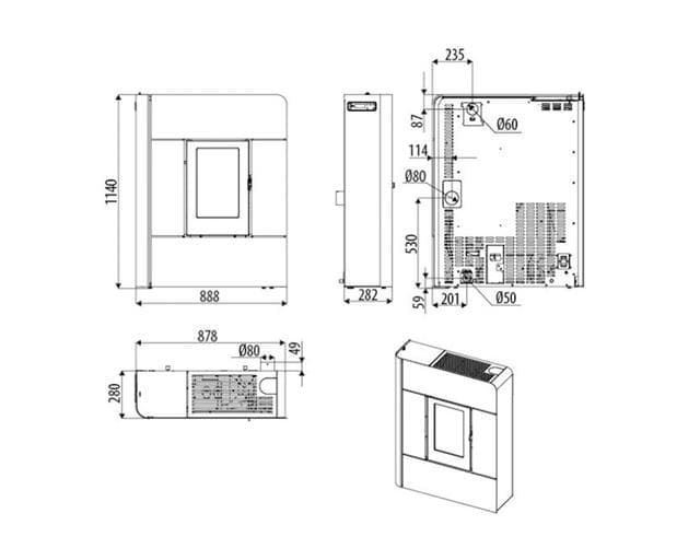 Estufa de pellet Raam Comfort Air 8 S2 - Imagen 6