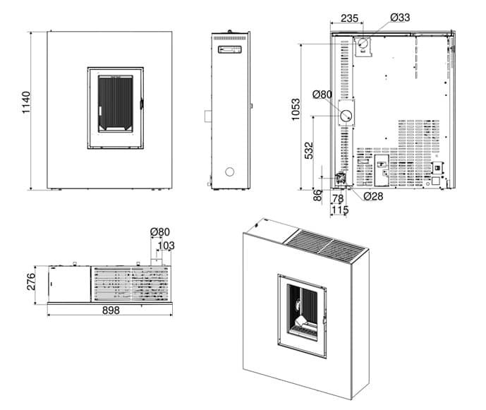 Estufa de pellet Rock Comfort Air 8 R - Imagen 1