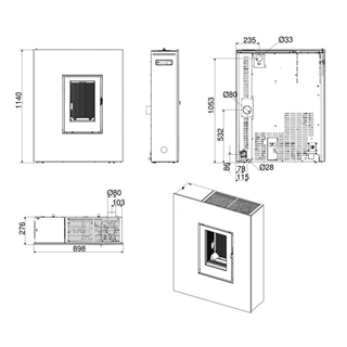 Estufa de pellet Rock Comfort Air 8 R - Imagen 1