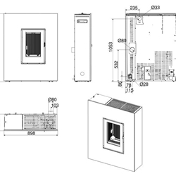 Estufa de pellet Rock Comfort Air 8 UPXUP - Imagen 1