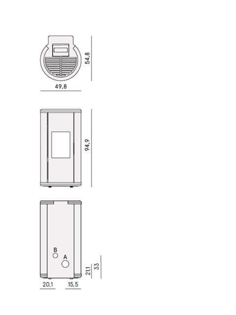 Estufa de pellet Sound 5 PS antracita - Imagen 3