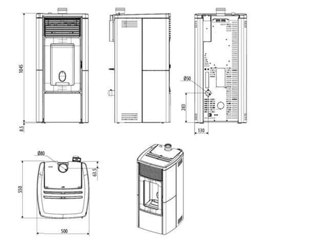 Estufa de pellet Star Air 8 UP M2+ - Imagen 2