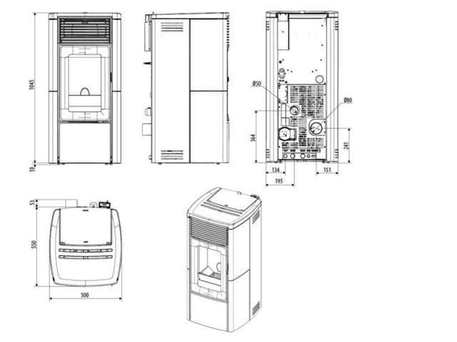 Estufa de pellet Star Hydromatic 12kW M2+ - Imagen 2