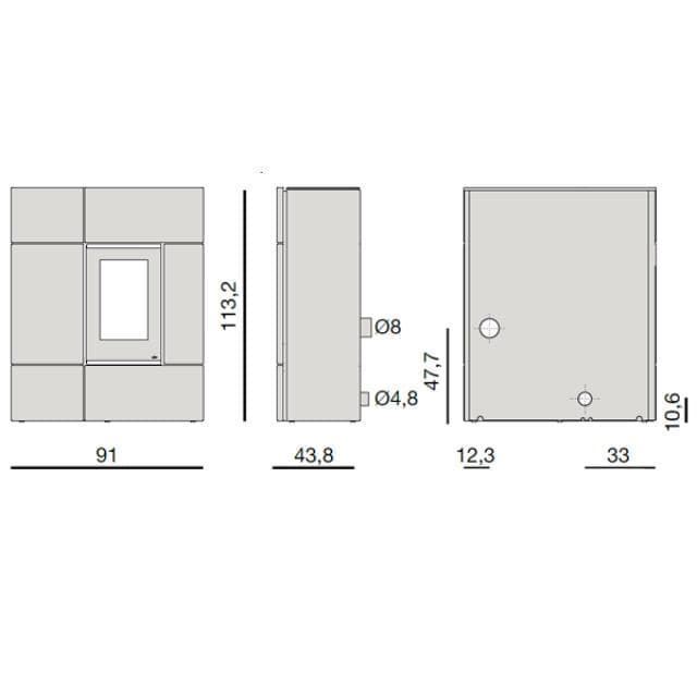 Estufa de pellet Stream Comfort Air 12kW UP M1+ 2022 - Imagen 6