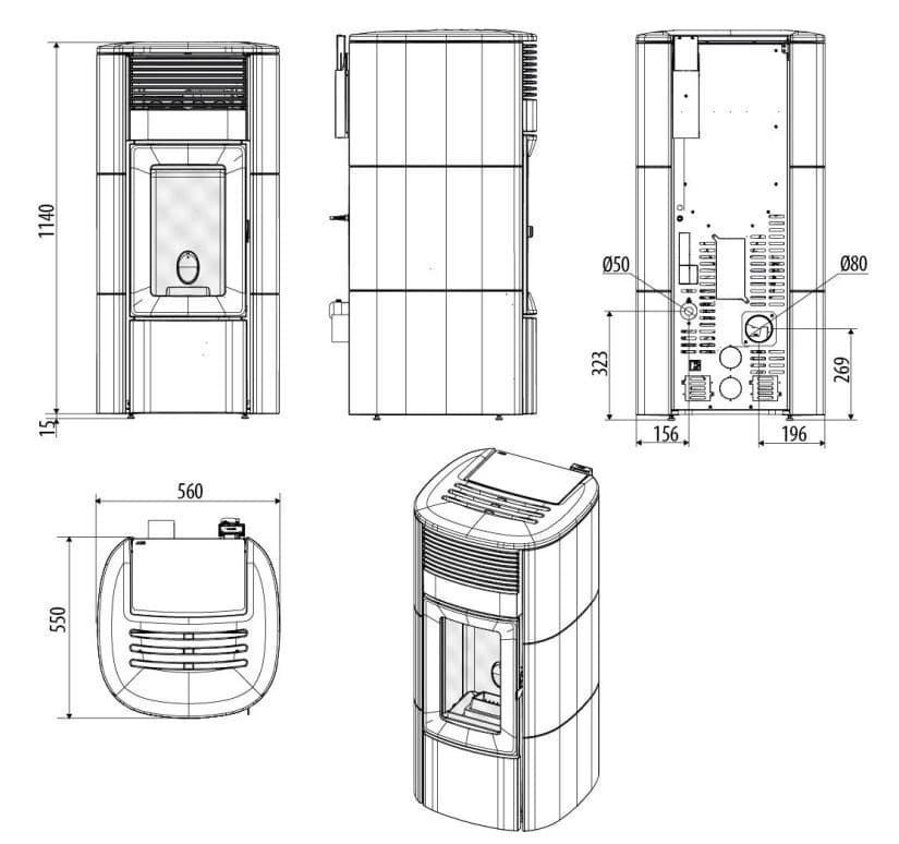 Estufa de pellet Suite / Club / Club Absolute Air 10 R - Imagen 3