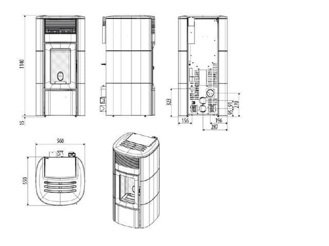 Estufa de pellet Suite / Club / Club Absolute Comfort Air 12kW M2+ - Imagen 10