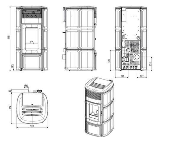 Estufa de pellet Suite / Club / Club Absolute Hydromatic 18 M2+ - Imagen 9