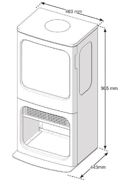 Estufa eléctrica Faber Dimplex Mapleton 100 - Imagen 3