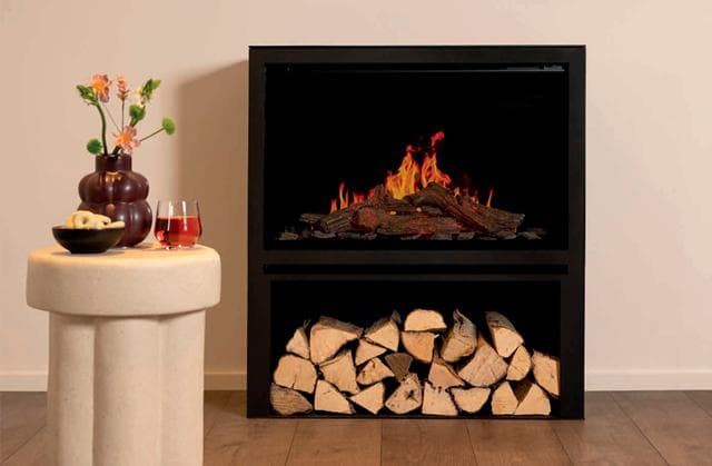 Estufa eléctrica Orion Traditional 26" con leñero - Imagen 2