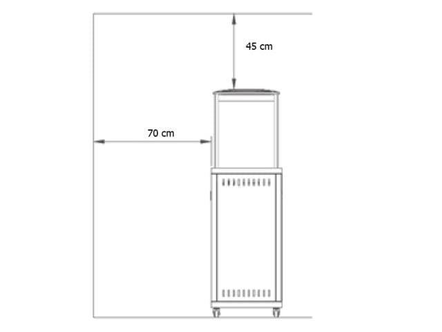 Estufa de gas para exterior OUTR Ibiza de 9 w