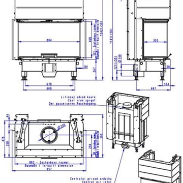 Hogar de leña Heat 3CF3G 80/31 - Imagen 2