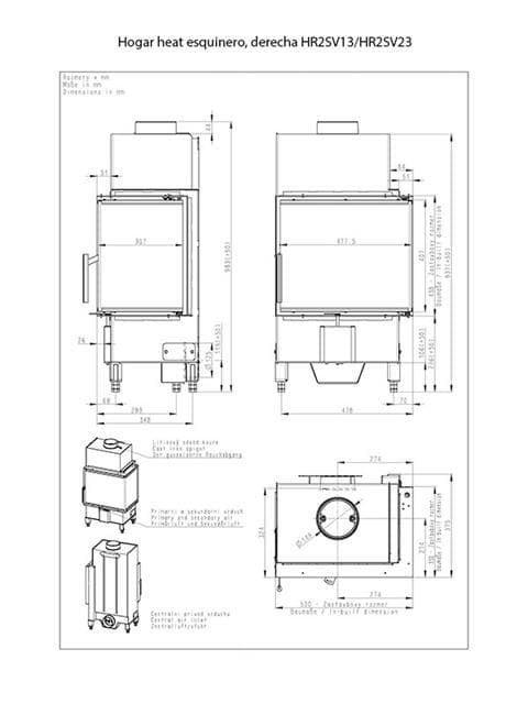 Hogar de leña Heat E1 48/31 - 50.44.33 - HL2SV13/HR2SV13 - Imagen 4
