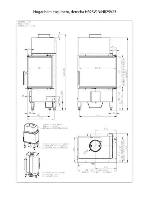 Hogar de leña Heat E1 48/31 - Imagen 2