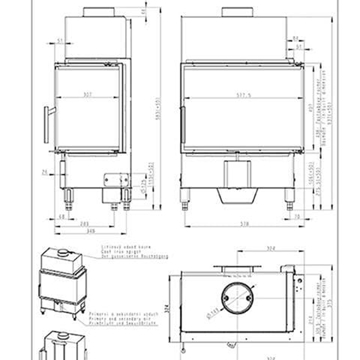 Hogar de leña Heat E1 58/31 - Imagen 2