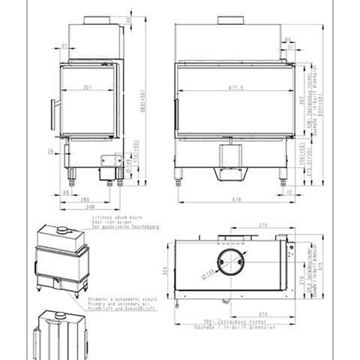 Hogar de leña Heat E1 68/31 - 70.44.33 - HR2SX13 - Imagen 2
