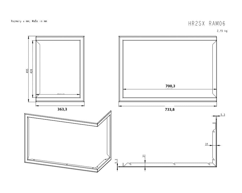 Hogar de leña Heat E1 68/31 - 70.44.33 - HR2SX13 - Imagen 5