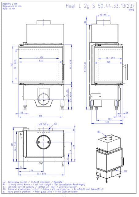 Hogar de leña Heat E2 48/31 - 50.44.33 - HL2SV23 - Imagen 2