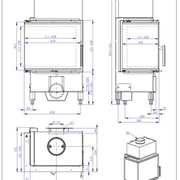 Hogar de leña Heat E2 48/31 - 50.44.33 - HL2SV23 - Imagen 2