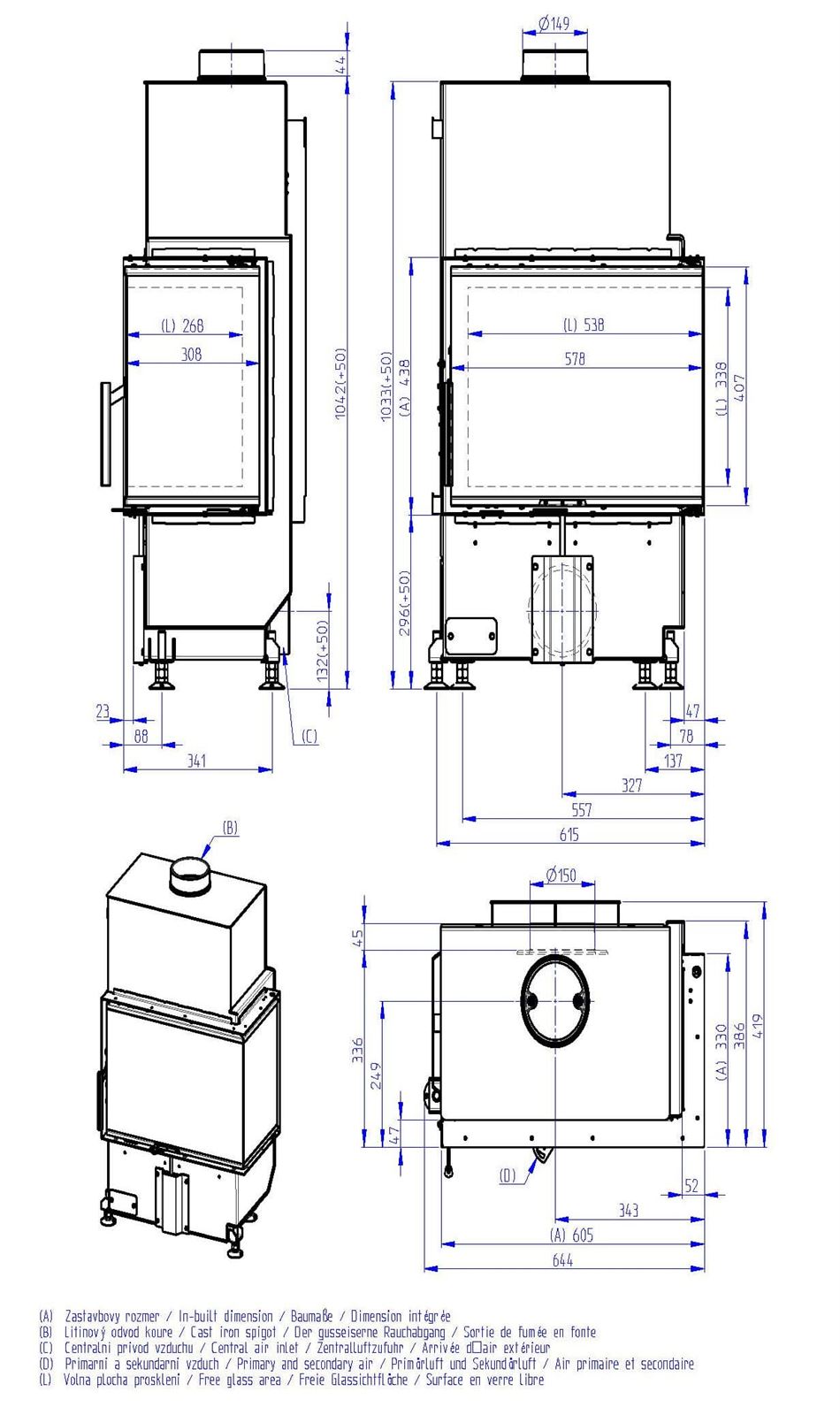 Hogar de leña Heat E2 58/31 - 60.44.33 - HL4SY26/HR4SY26 - Imagen 5