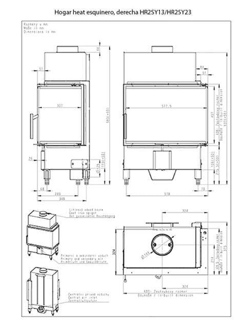 Hogar de leña Heat E2 58/31 - Imagen 2