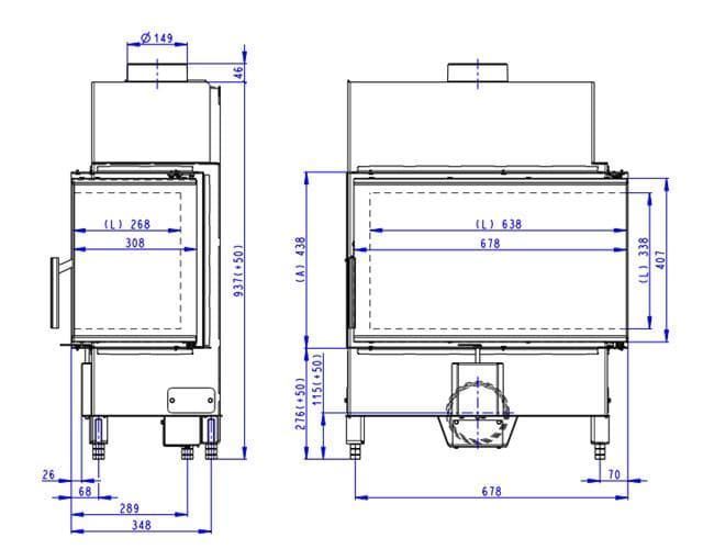 Hogar de leña Heat E2 68/31 - Imagen 2