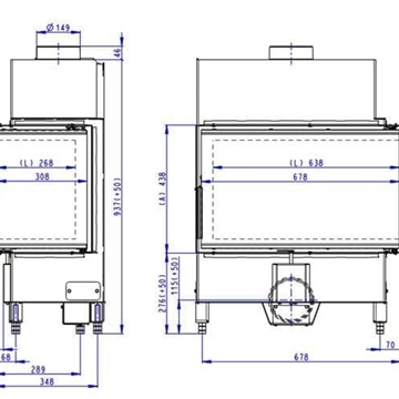 Hogar de leña Heat E2 68/31 - Imagen 2