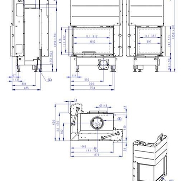 Hogar de leña Heat E2G 65/40 - 65.51.40 - HL3LG24 - Imagen 2