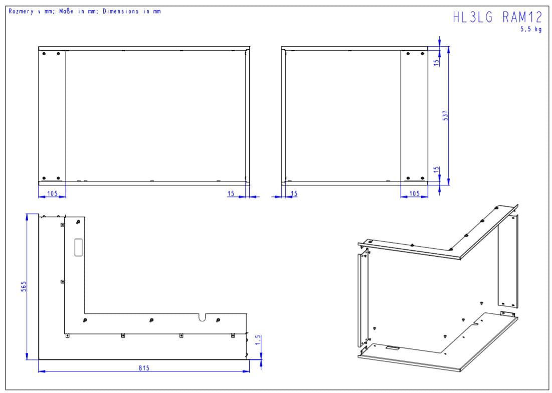 Hogar de leña Heat E2G 65/40 - 65.51.40 - HL3LG26/HR3LG26 - Imagen 6