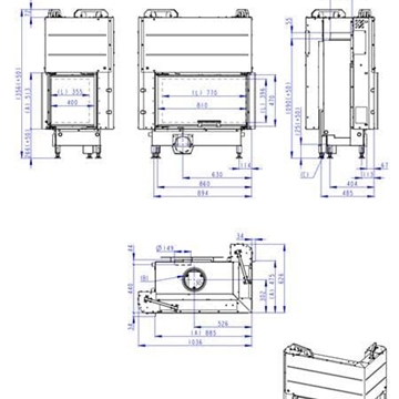 Hogar de leña Heat E2G 81/40 - 81.51.40 - HR3LF25 - Imagen 2