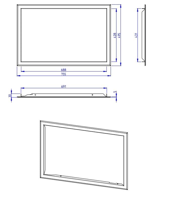 Hogar de leña Heat F 66/41 SLIM - 70.44 - H2P13 - Imagen 4