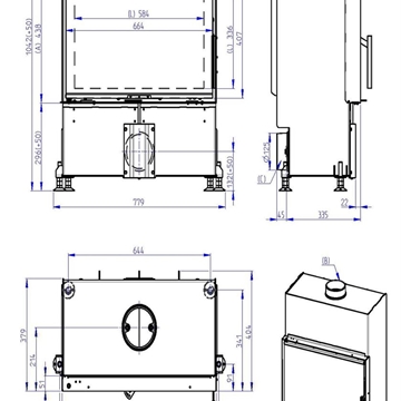 Hogar de leña Heat F 66/41 SLIM - 70.44 - H4P16 - Imagen 2