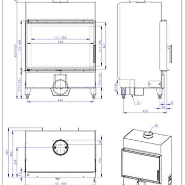 Hogar de leña Heat F 66/47 - 70.50 - H2Z01 - Imagen 2