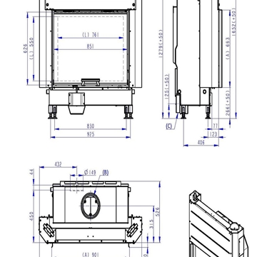 Hogar de leña Heat FG 85/63 - 88.66 - H3LJ06 - Imagen 2